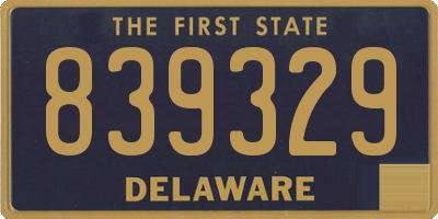 DE license plate 839329