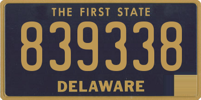 DE license plate 839338