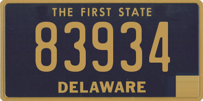 DE license plate 83934