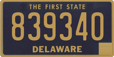 DE license plate 839340