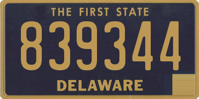DE license plate 839344