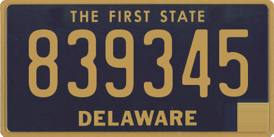 DE license plate 839345