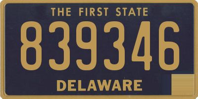 DE license plate 839346