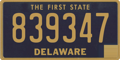 DE license plate 839347