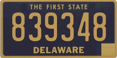 DE license plate 839348