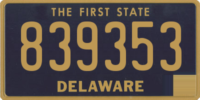 DE license plate 839353