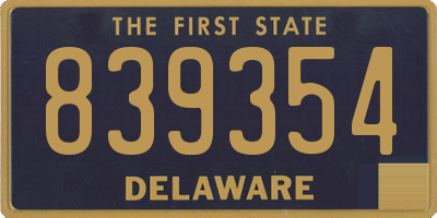 DE license plate 839354