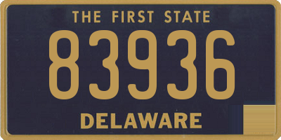 DE license plate 83936