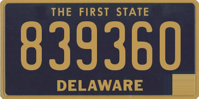 DE license plate 839360