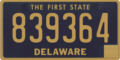 DE license plate 839364