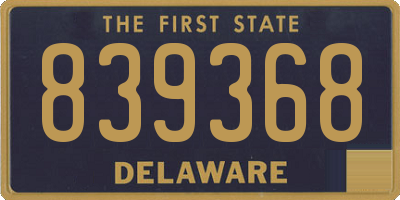 DE license plate 839368