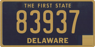 DE license plate 83937
