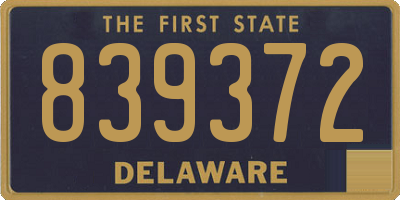 DE license plate 839372