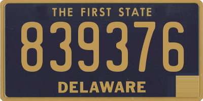 DE license plate 839376