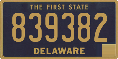 DE license plate 839382