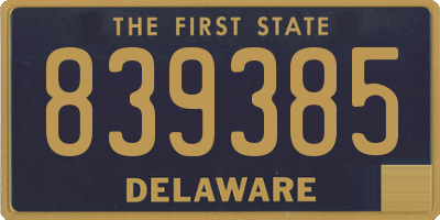 DE license plate 839385