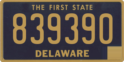 DE license plate 839390