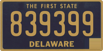 DE license plate 839399