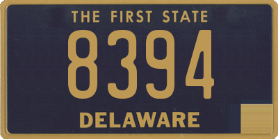 DE license plate 8394