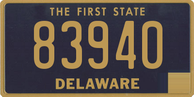 DE license plate 83940