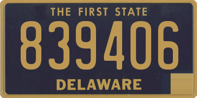 DE license plate 839406