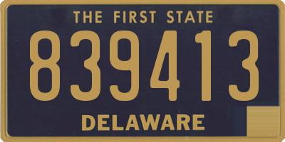 DE license plate 839413