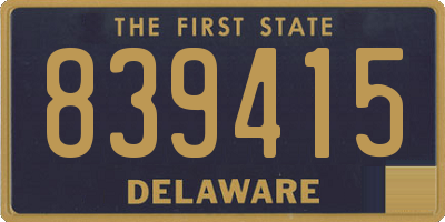 DE license plate 839415