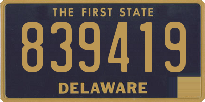 DE license plate 839419