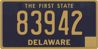 DE license plate 83942