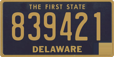 DE license plate 839421