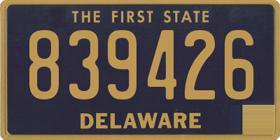 DE license plate 839426