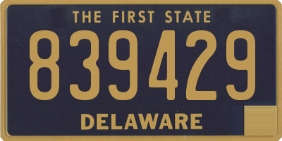 DE license plate 839429