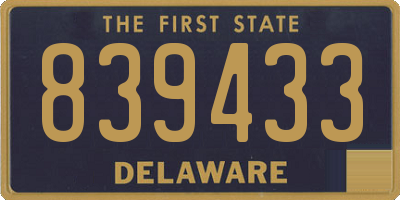 DE license plate 839433