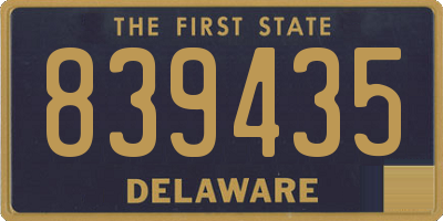 DE license plate 839435