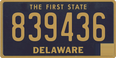 DE license plate 839436