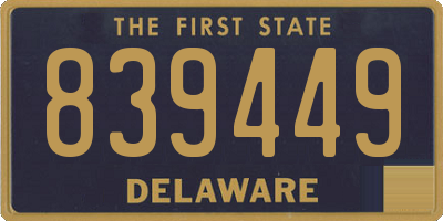 DE license plate 839449