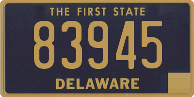 DE license plate 83945