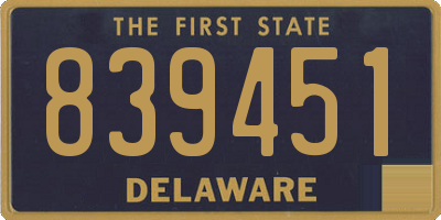 DE license plate 839451