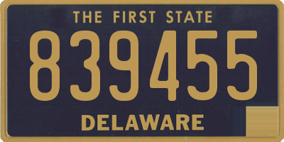 DE license plate 839455