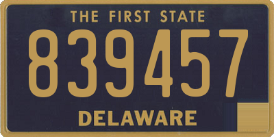 DE license plate 839457