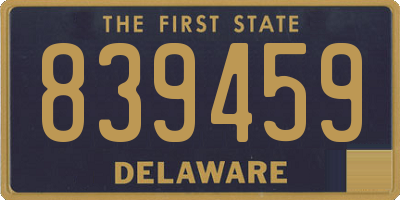 DE license plate 839459