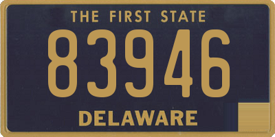 DE license plate 83946