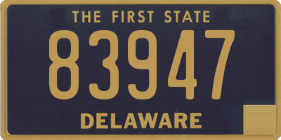 DE license plate 83947
