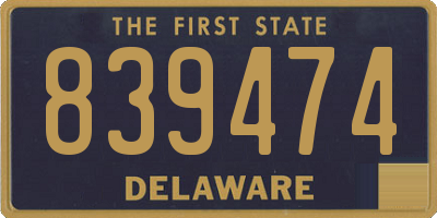 DE license plate 839474
