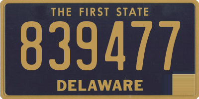 DE license plate 839477