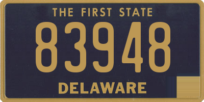 DE license plate 83948