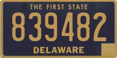 DE license plate 839482