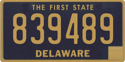DE license plate 839489