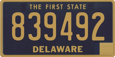 DE license plate 839492