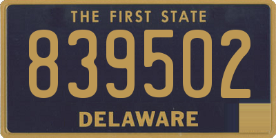 DE license plate 839502